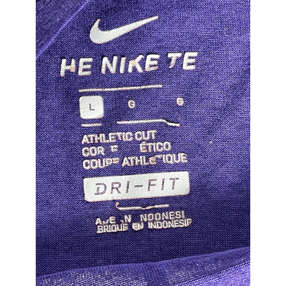 Nike TCU Football Shirt Youth Large Boys Purple Dri-Fit Tee Shirt Short Sleeve - Picture 2 of 6